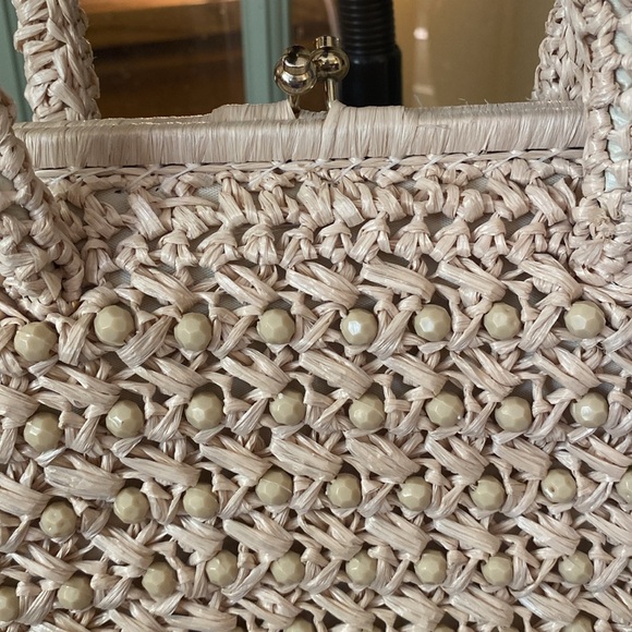 Vintage Straw Handbag - Picture 3 of 8